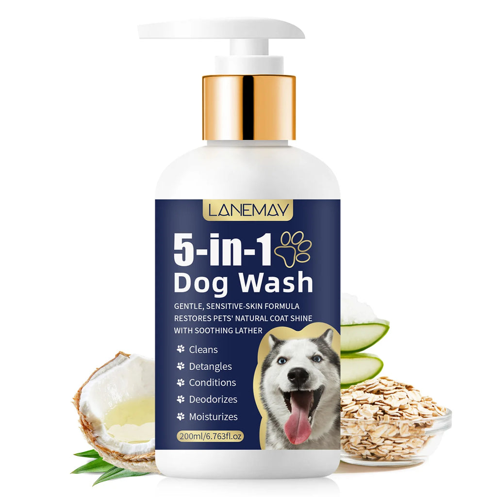 Pet skin and hair shampoo, care for skin health. Pet shampoo, cat and dog shampoo, pet cleaning, cat and dog odor removal 200ml
